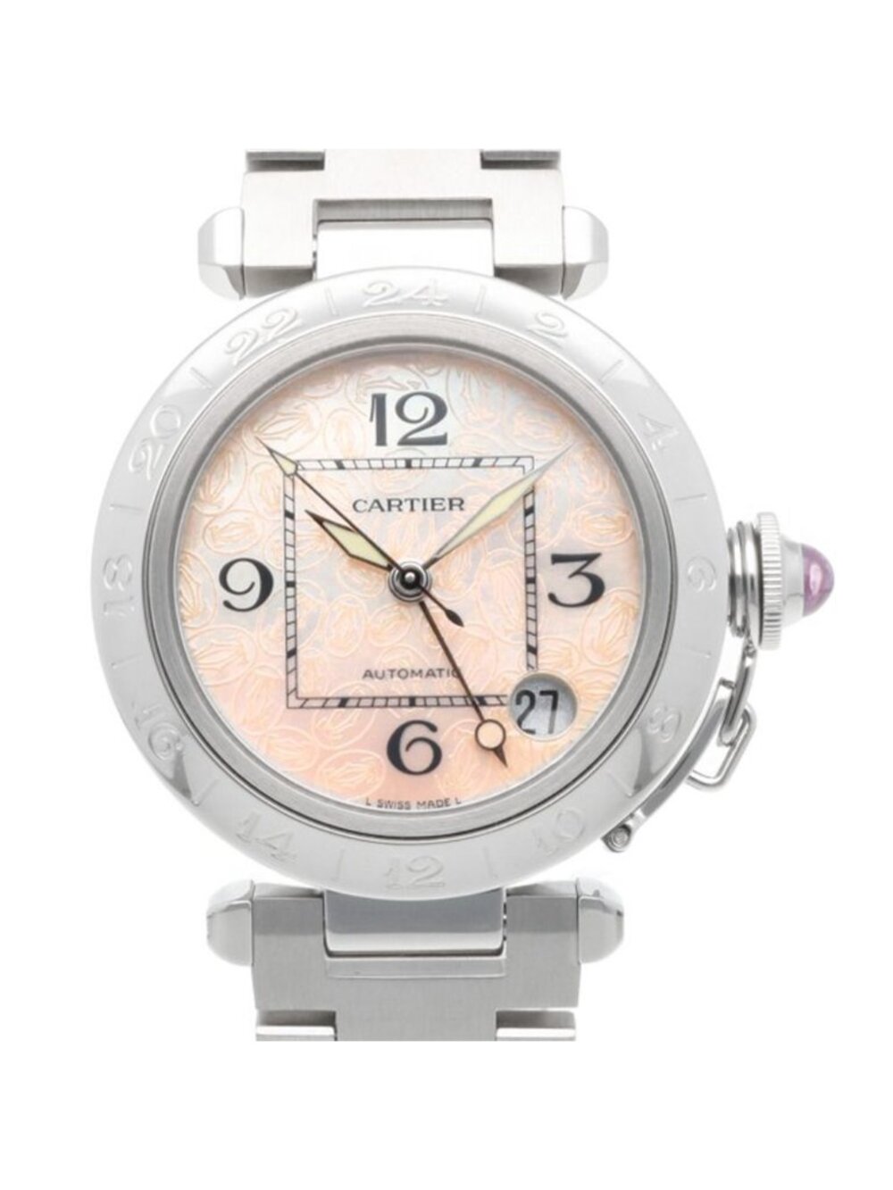 Cartier Pasha C Chronograph Watch Stainless Steel Automatic